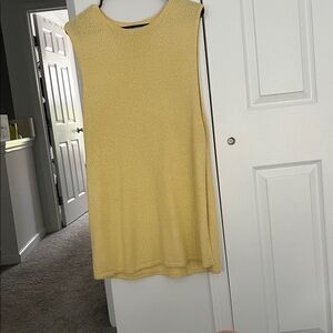 Yellow Sleeveless Knit Set